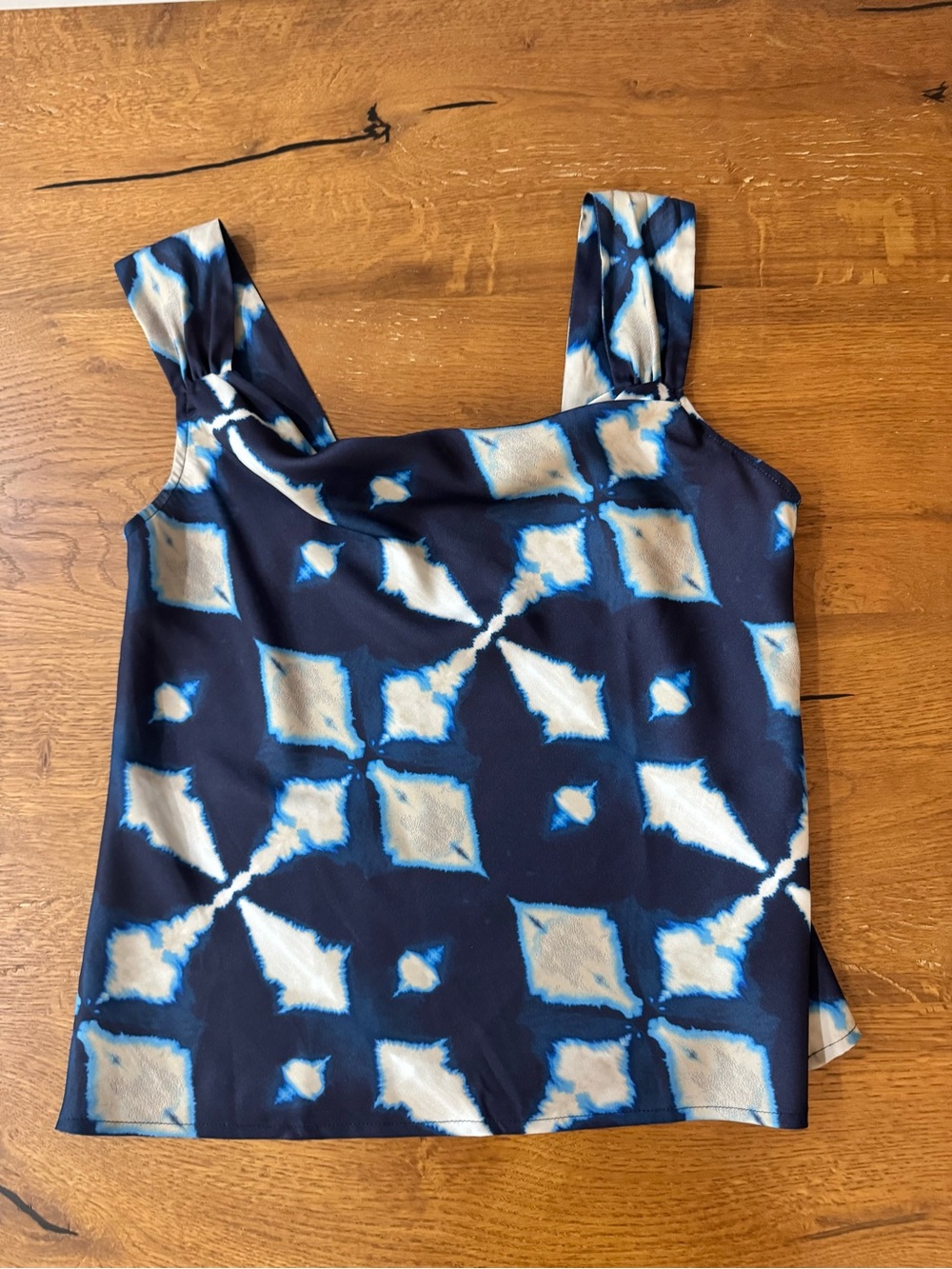 Banana Republic Navy Blue Abstract Print Tank Top – XS